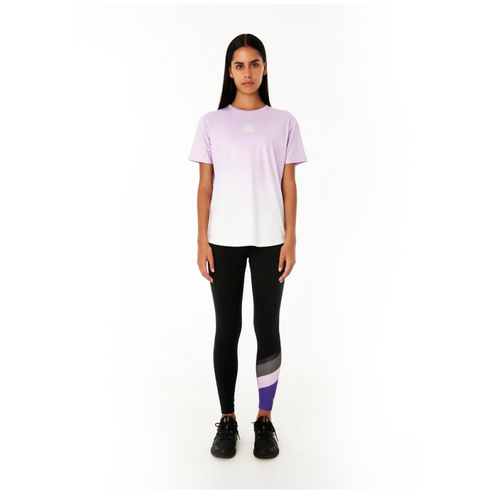 POLE POSITION 7/8 LEGGING IN BLACK / ROYAL LILAC. Leggings