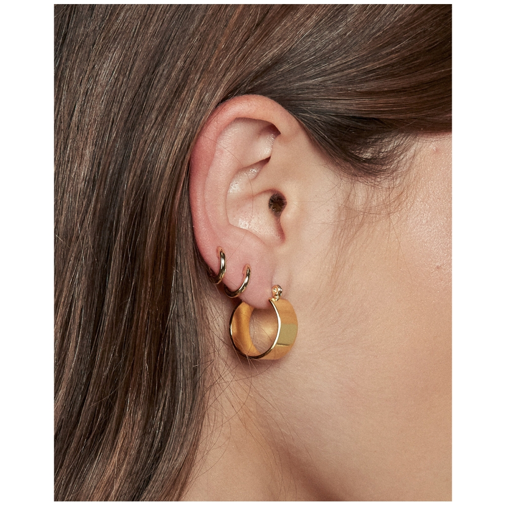 Positano Hoops Gold. Earrings