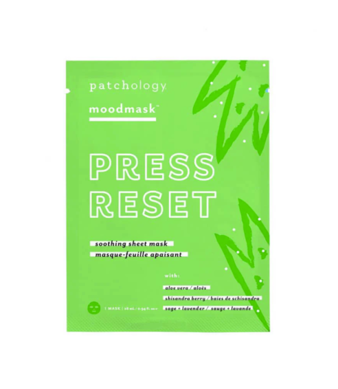 „Press Reset“ atkurianti kaukė. Lakštinės ir hidrogelio kaukės