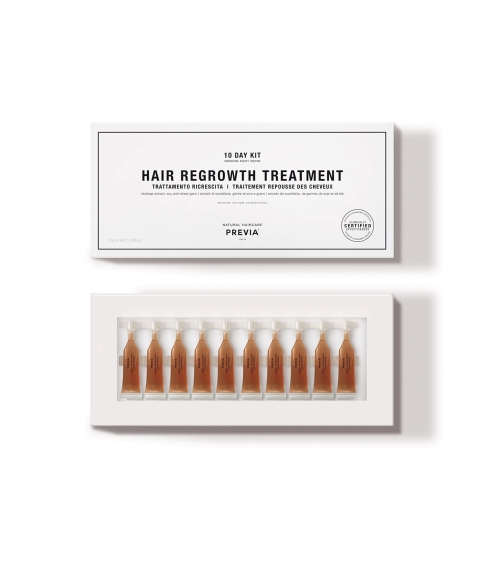 Previa "Hair Regrowth Treatment" kraujotaką skatinančios ampulės. Plaukų serumai
