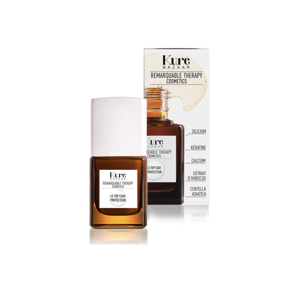 Kure Bazaar  “Protective Top Coat“ puoselėjantis nagų lako viršutinis sluoksnius. Nagų priežiūros priemonės