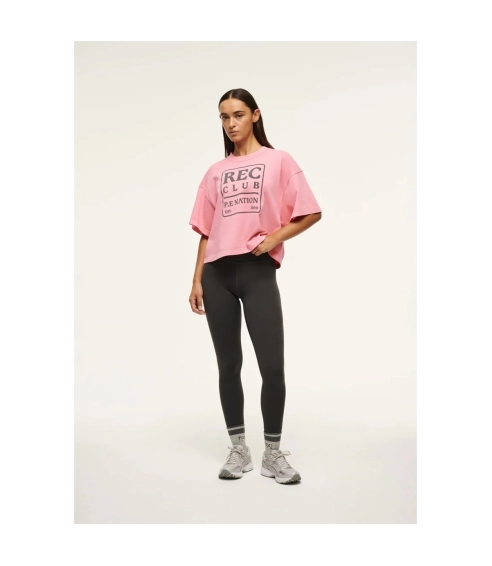 RALLY TEE IN PINK LEMONADE. Tops
