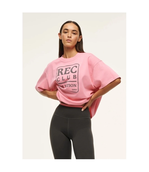 RALLY TEE IN PINK LEMONADE. Tops