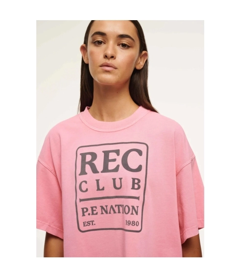 RALLY TEE IN PINK LEMONADE. Tops