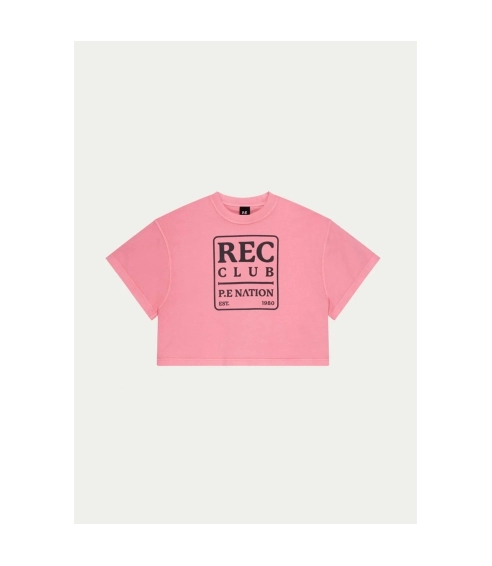 RALLY TEE IN PINK LEMONADE. Tops