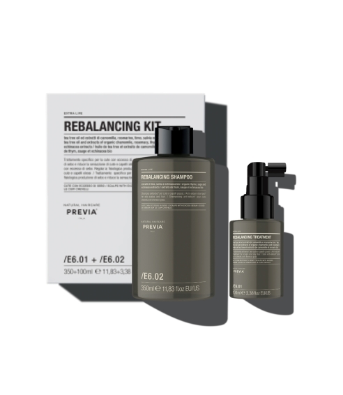 "Rebalancing Set" balansuojantis plaukų priežiūros rinknys. Šampūnai ir šveitikliai