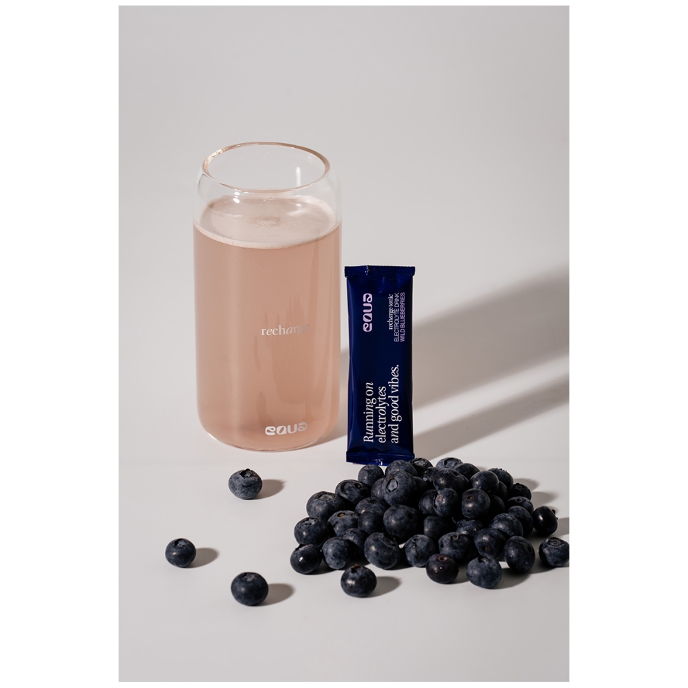 EQUA Blueberry flavour electrolytes. Electrolyte drinks