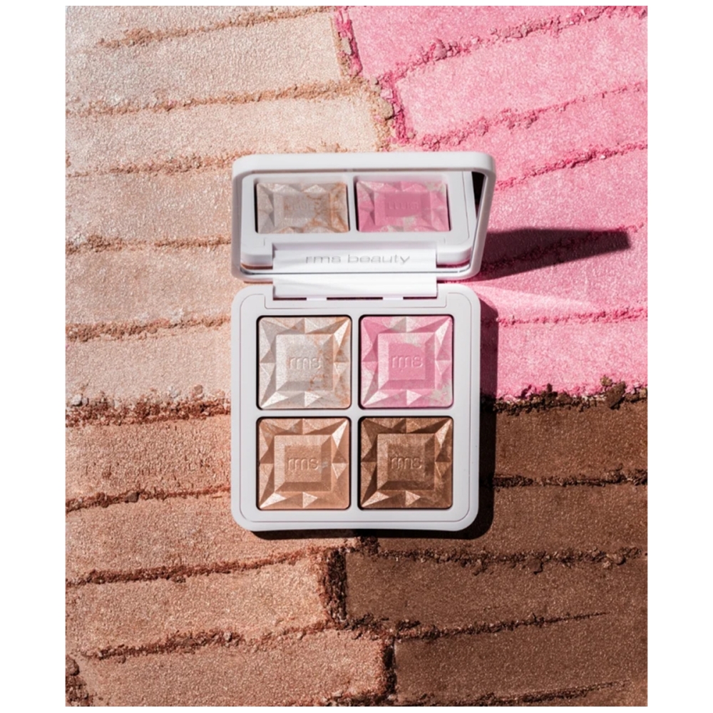 RMS Beauty “ReDimension Daily Glow Sheer Highlighter Palette” švytėjimo suteikianti paletė. Veidui