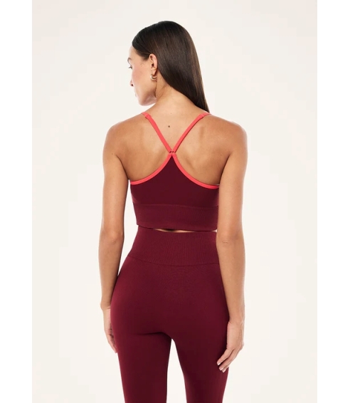 Release seamless tank in cabernet & strawberry. Tops