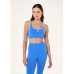 "Restore Seamless Sports Bra" besiulė mėlynos spalvos sportinė liemenėlė. Sportinės liemenėlės