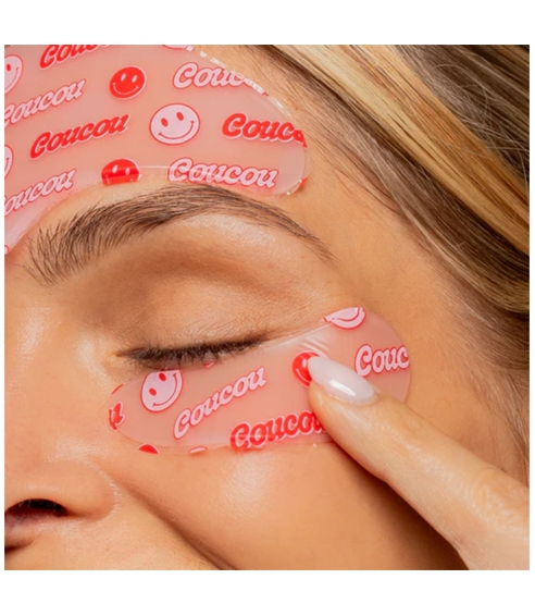 "Reusable Eye & Smile Patches” daugkartinio naudojimo pleistrai paakių bei lūpų zonai. Silikoniniai pleistrai