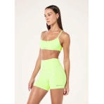 "Reveal Sports Bra" neoninės žalios spalvos sportinė liemenėlė. Sportinės liemenėlės