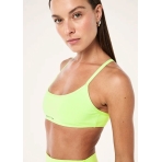 "Reveal Sports Bra" neoninės žalios spalvos sportinė liemenėlė. Sportinės liemenėlės