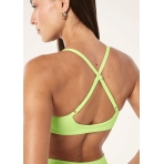 "Reveal Sports Bra" neoninės žalios spalvos sportinė liemenėlė. Sportinės liemenėlės
