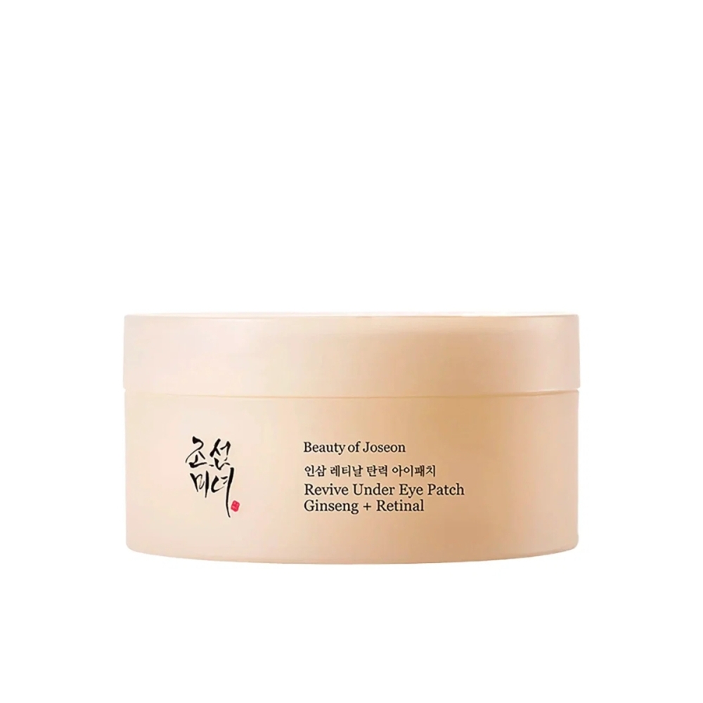 Beauty of Joseon Korėjietiška paakių priežiūra "Revive Under Eye Patch Ginseng + Retinal" paakių padeliai Beauty of Joseon "Revive Under Eye Patch Ginseng + Retinal" paakių padeliai. Korėjietiška paakių priežiūra