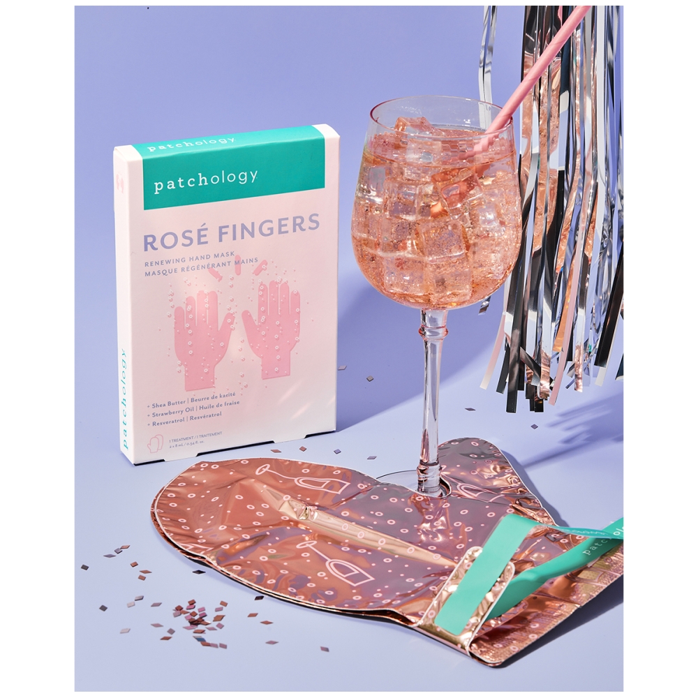 "Rosé Fingers" atnaujinanti rankų kaukė. Rankų priežiūra