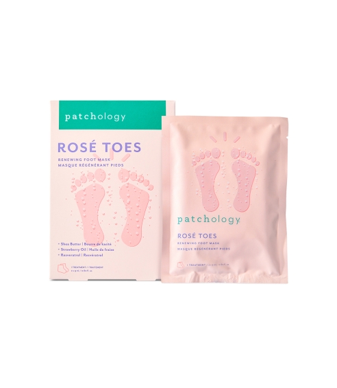 "Rosé Toes" atnaujinanti pėdų kaukė. Pėdų priežiūra