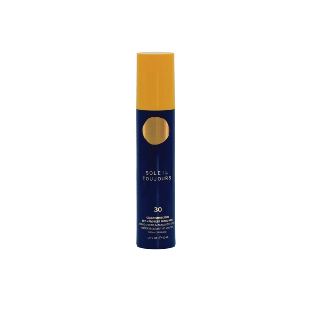 Soleil Toujours ,,Set and Protect Micro Mist SPF 30“ ekologiška apsauga nuo saulės. Veido kremai nuo saulės
