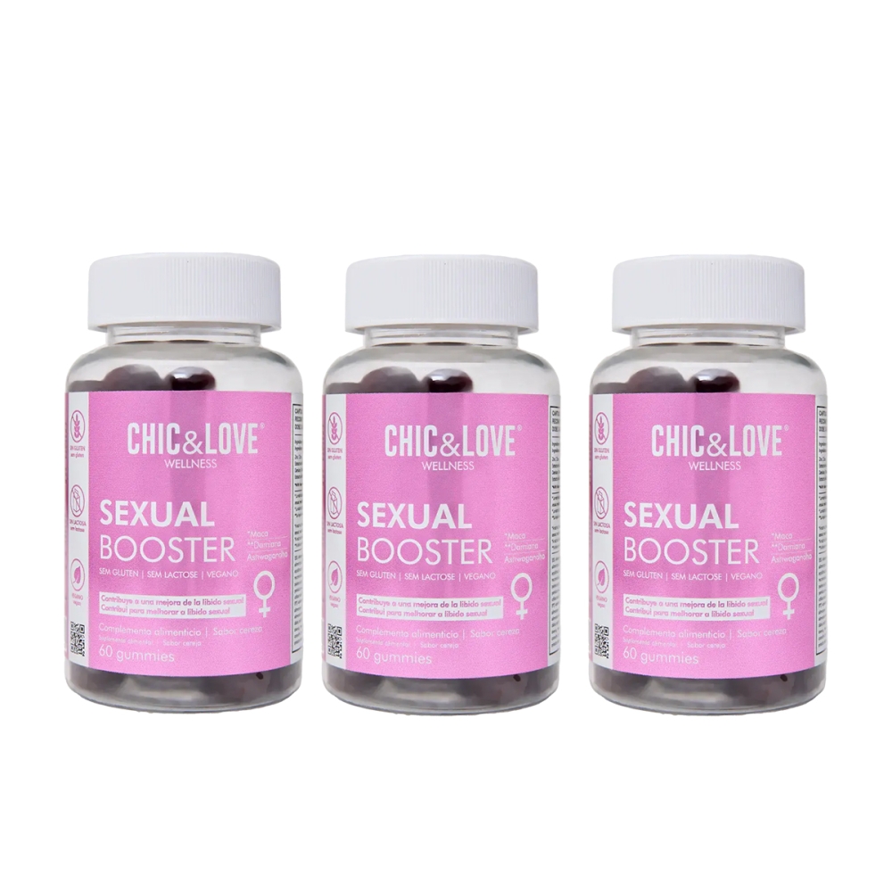 Chic & Love wellness Nervų sistemai ir miegui "Sexual Booster Gummies For Women" funkcinių guminukų 3 pakuočių rinkinys Chic & Love wellness "Sexual Booster Gummies For Women" funkcinių guminukų 3 pakuočių rinkinys. Nervų sistemai ir miegui