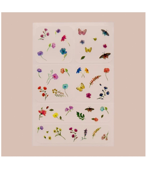 "Skin Support: Wildflowers“ odos sveikatą palaikantys lipdukai. Kūnui ir voniai