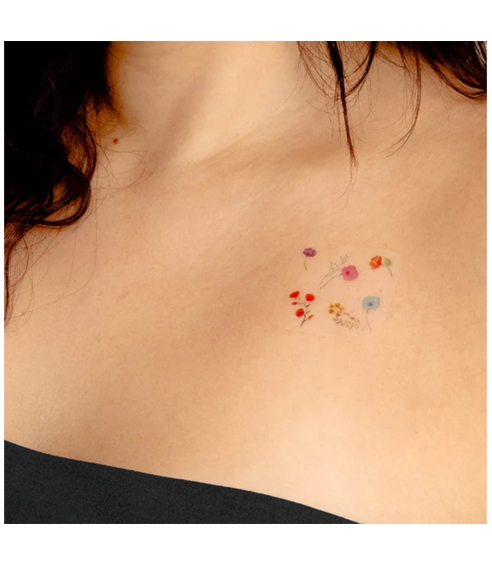 "Skin Support: Wildflowers“ odos sveikatą palaikantys lipdukai. Kūnui ir voniai