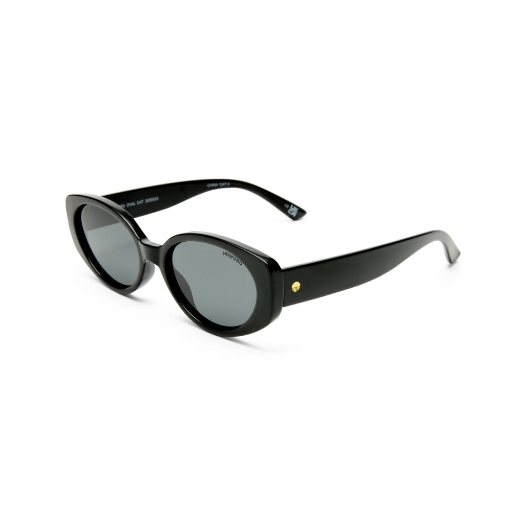 Solarized Sunglasses Sleek Oval Cat - Black Polarised Solarized Sleek Oval Cat - Black Polarised. Sunglasses