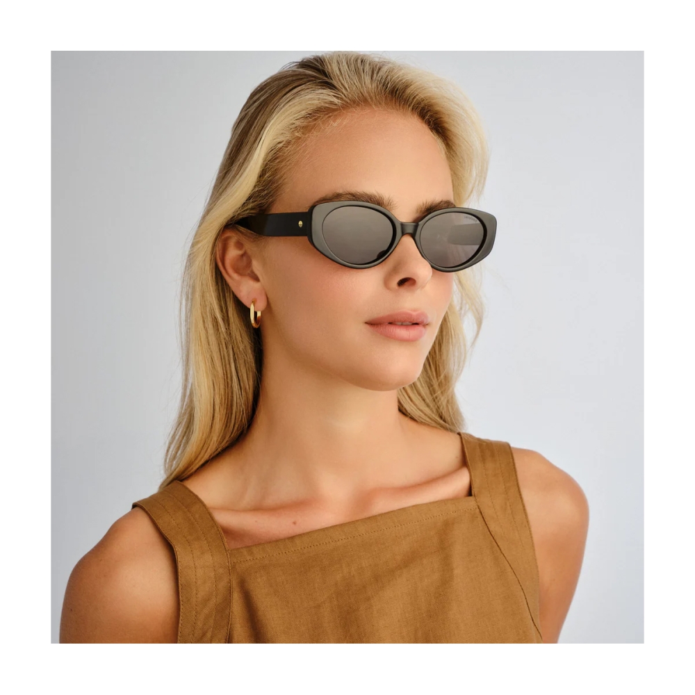 Solarized Sunglasses Sleek Oval Cat - Black Polarised Solarized Sleek Oval Cat - Black Polarised. Sunglasses