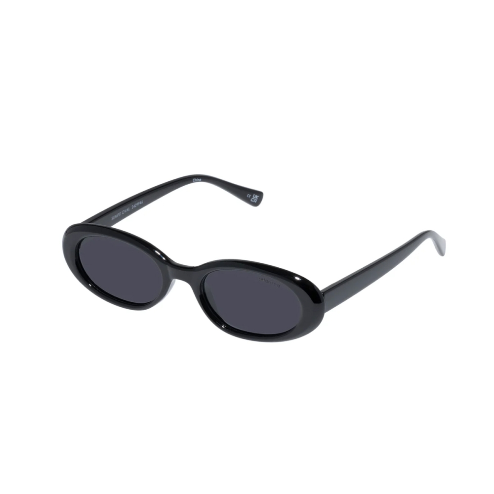 Solarized "Slimfit Oval - Black Smoke Mono Polarised" akiniai nuo saulės. Akiniai nuo saulės