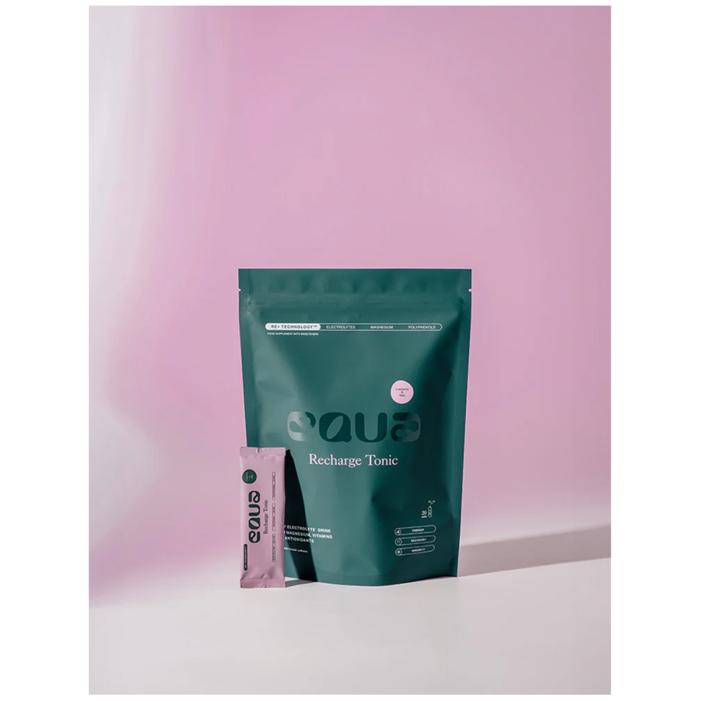 EQUA Cranberry and mint flavour electrolytes. Electrolyte drinks