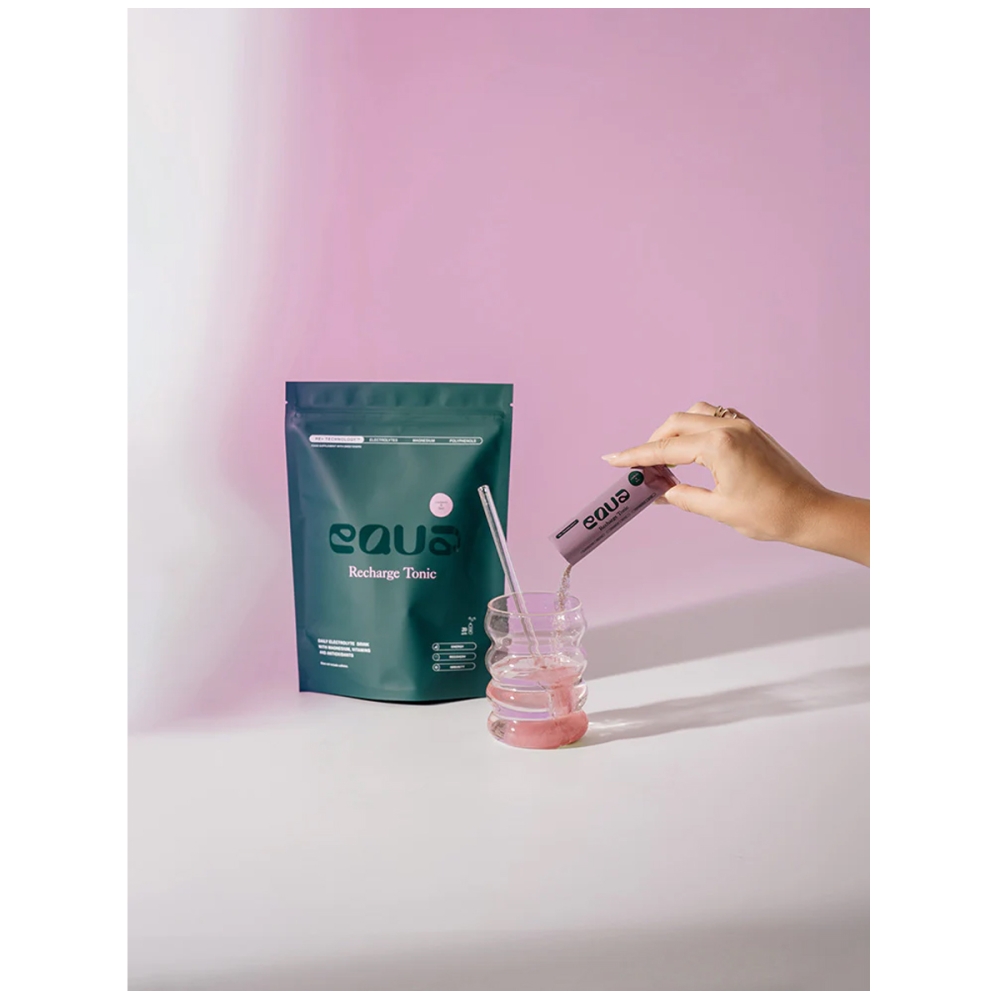 EQUA Cranberry and mint flavour electrolytes. Electrolyte drinks