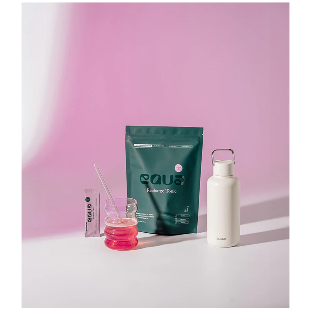 EQUA Cranberry and mint flavour electrolytes. Electrolyte drinks