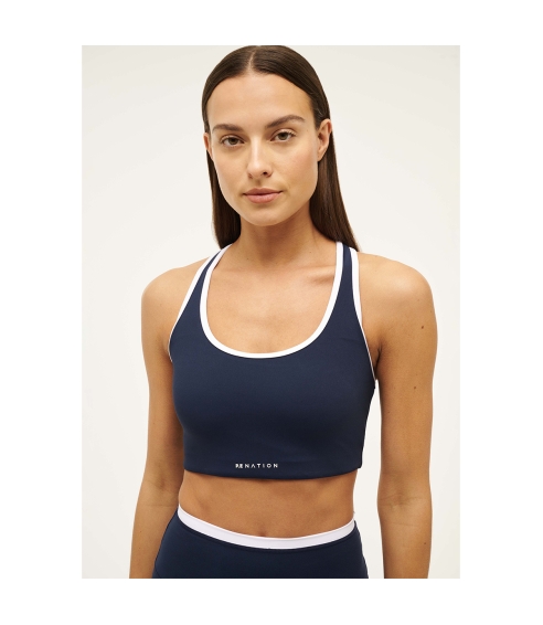 STELLAR SPORTS BRA IN DARK NAVY. Sports Bras