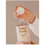 Glass Bottle Beige. Water bottles and cups