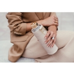 Glass Bottle Beige. Water bottles and cups