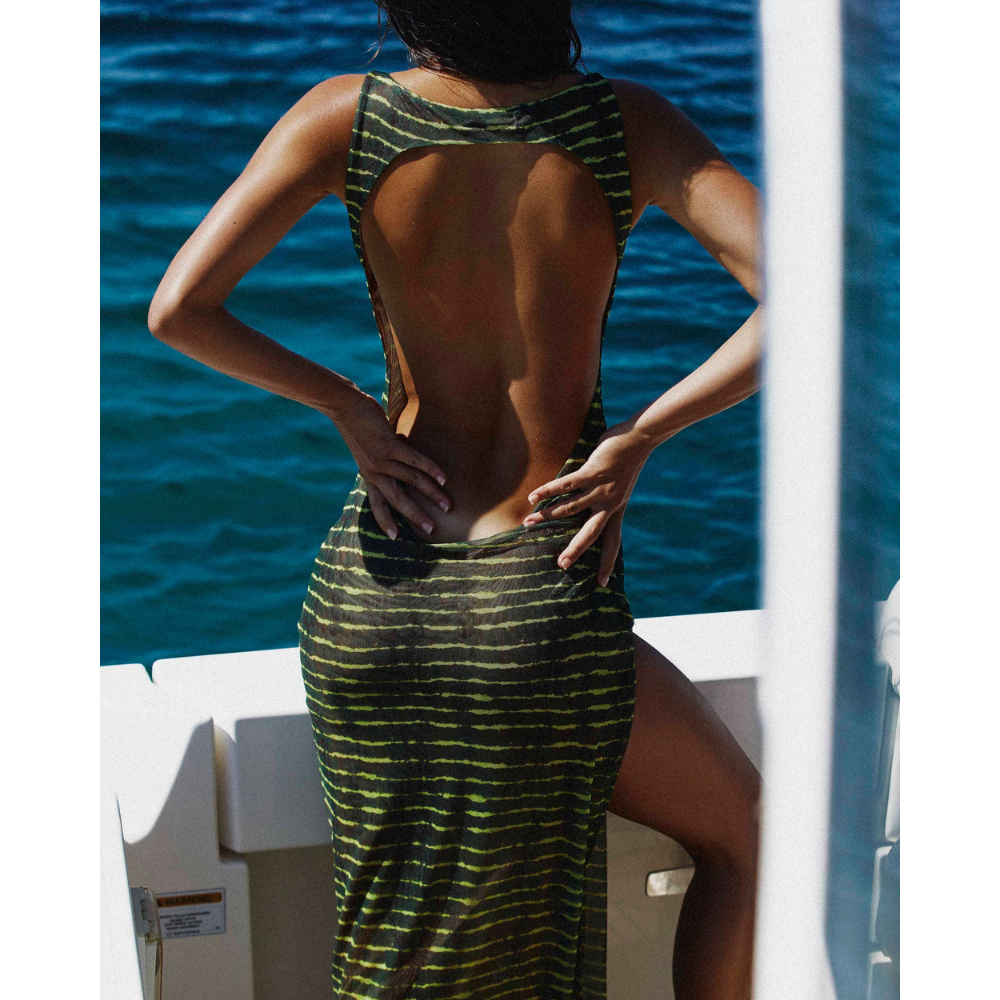 The Backless Maxi Dress "Cocomoco". Beachwear