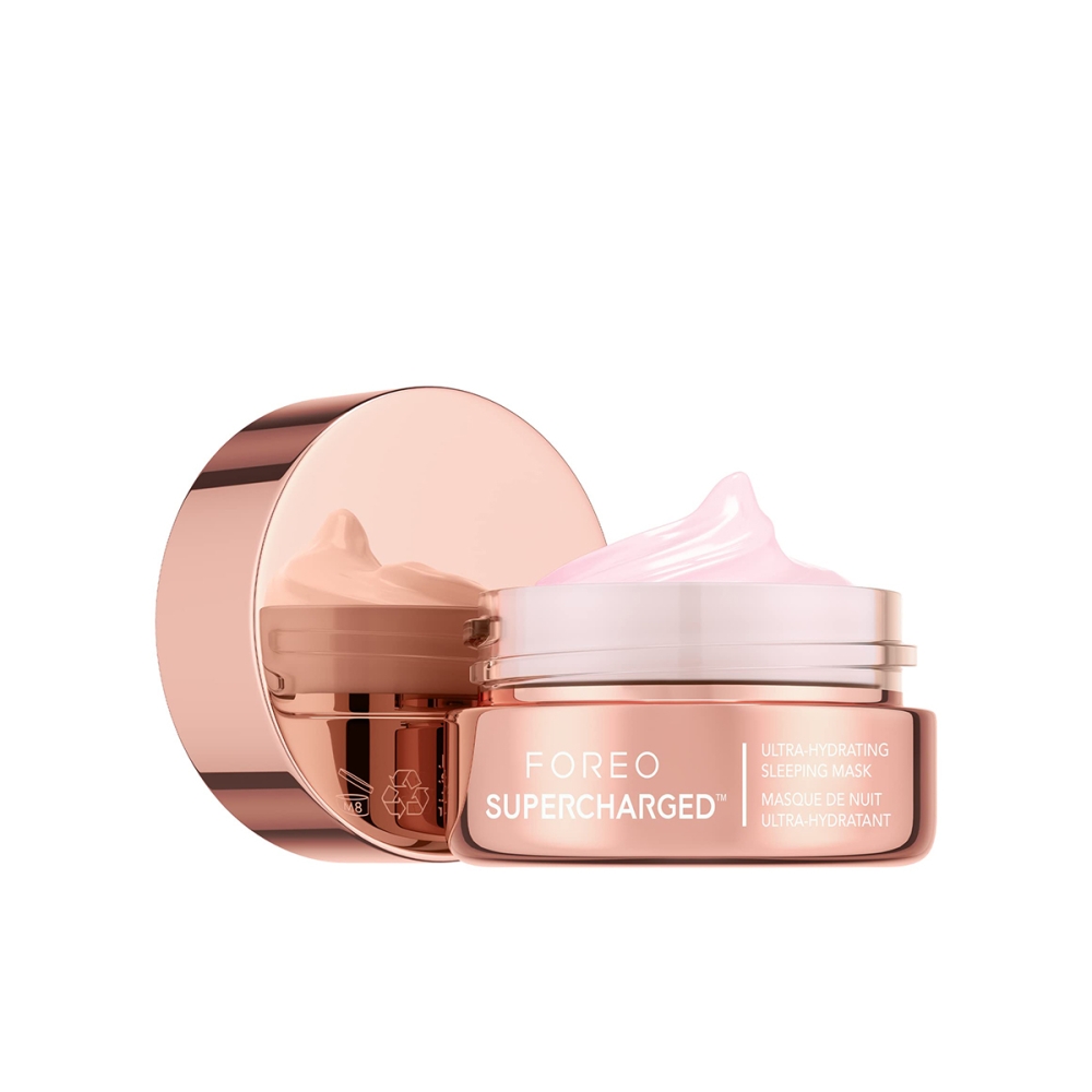 Foreo “SUPERCHARGED™ Ultra-Hydrating Sleeping Mask” drėkinanti naktinė kaukė. Drėkinančios veido kaukės