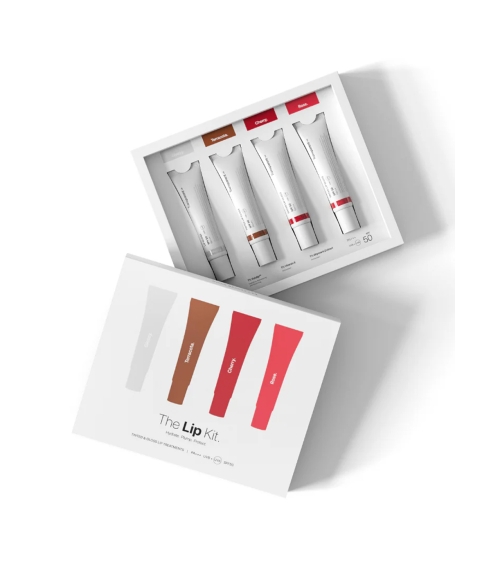 "The Lip Kit" SPF50 lūpų balzamų su atspalviais rinkinys. Lūpoms