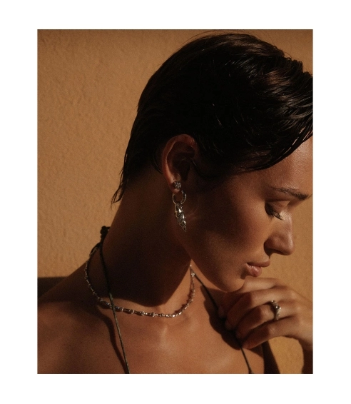 The Seashell Charm Hoops. Earrings