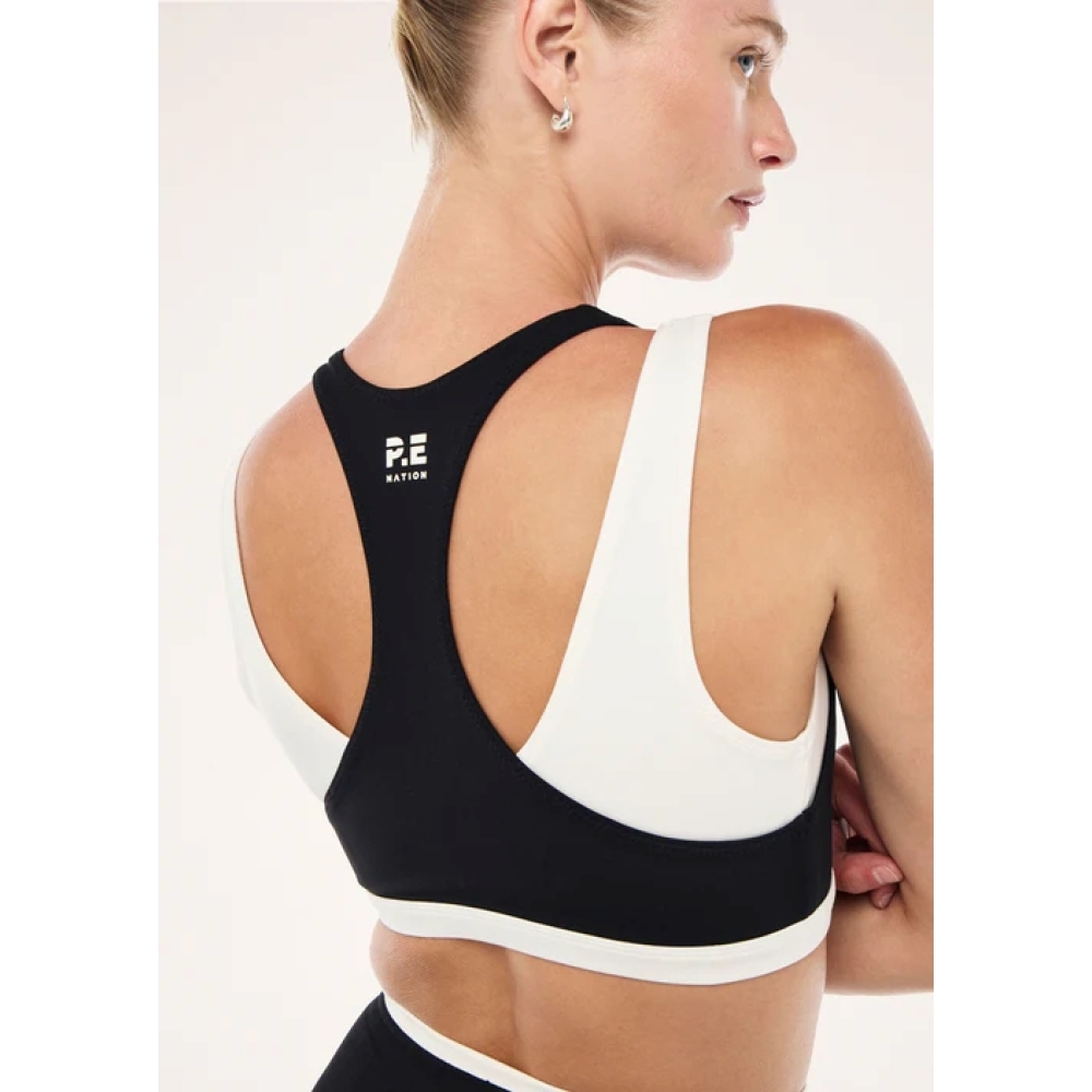 P.E Nation "Unity" juodos spalvos sportinė liemenėlė. Sportinės liemenėlės