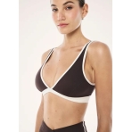 "Vibe Sports Bra " rudos spalvos sportinė liemenėlė. Sportinės liemenėlės