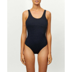 The Backless One Piece - “Crimped Black”. One piece swimwear 