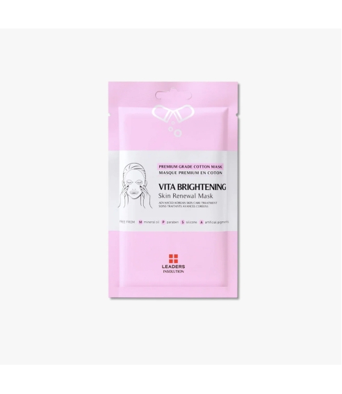 Leaders Vita Brightening Skin Renewal Mask. Sheet and hydrogel masks