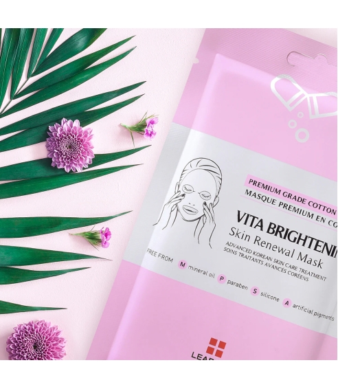Leaders Vita Brightening Skin Renewal Mask. Sheet and hydrogel masks