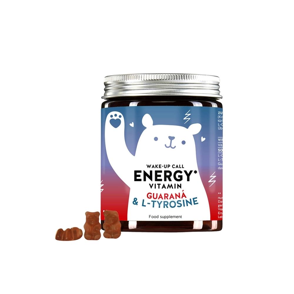 Bears with Benefits Wake-Up Call Energy Vitamin Guarana and L-Tyrosine. Energijai palaikyti