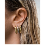 XL Chain Link Hoops Gold. Earrings