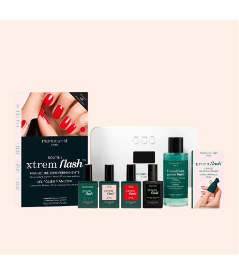 Xtrem Flash™ Gel Polish Routine Kit 2 colors. Accesories and lamp